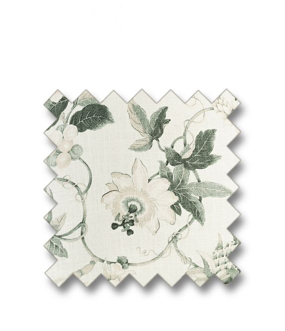 Hovedbilde MABELLE OFFWHITE/GREEN metervare stoff