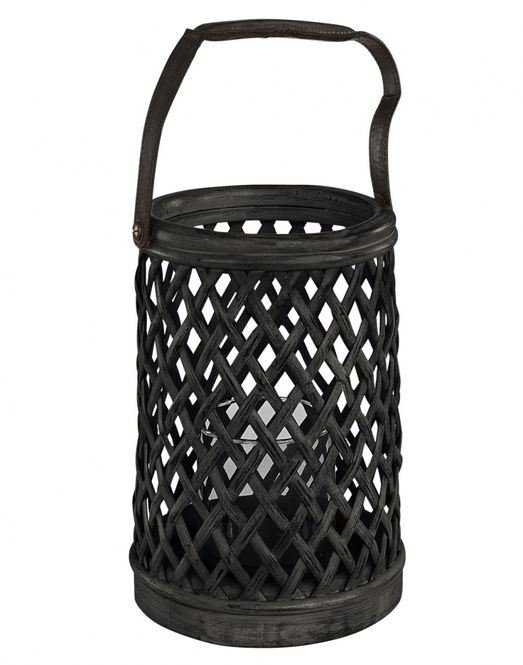 Hovedbilde BAMBOO Black Ø 20 x h 30 cm lyslykt