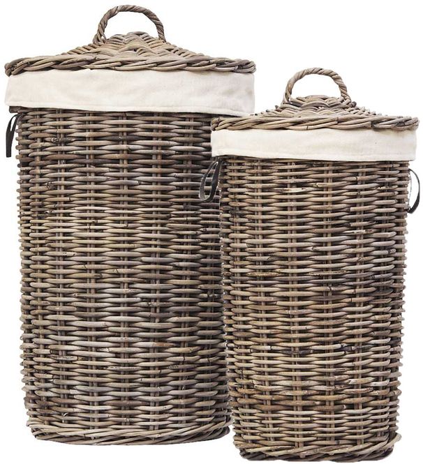 Hovedbilde LAUNDRY BASKET Kubu Grey - sett a 2 stk