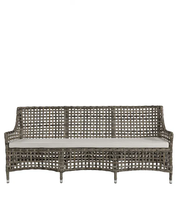 Hovedbilde Sittebenk MALAGA Classic grey m/ sittepute hvit