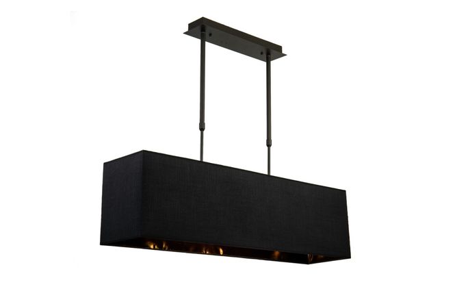 Hovedbilde  Taklampe Aruba B110cm Firkant sort Sort lin ...