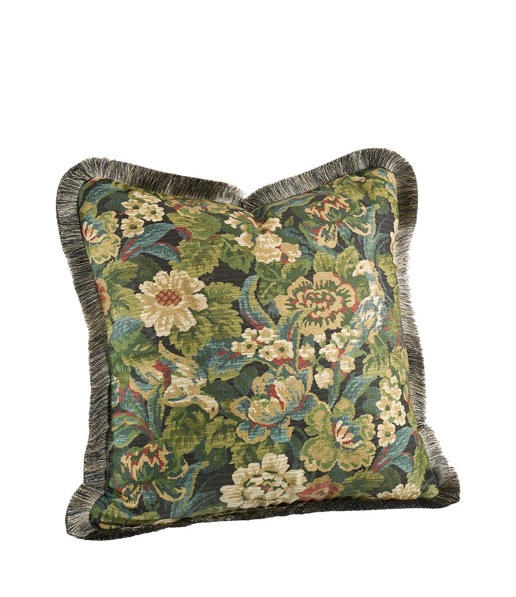 EBONLEAF FLOWER putetrekk i 50x50 med fryns    70-00969-6F