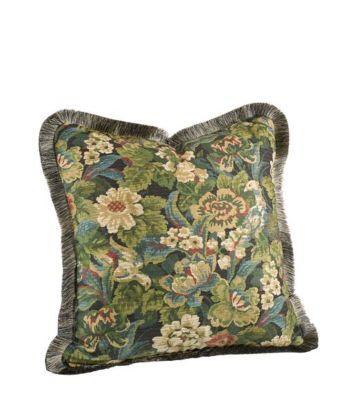 Hovedbilde EBONLEAF FLOWER putetrekk i 50x50 med fryns    ...