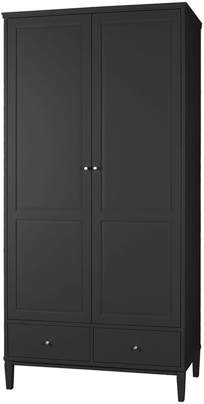 Stockholm 2.0 Garderobeskap Black 99b 58d 202h