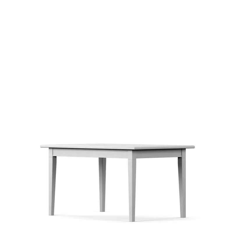Stockholm spisebord 140 cm med 1 ileggsplate – Whitewash  583WW