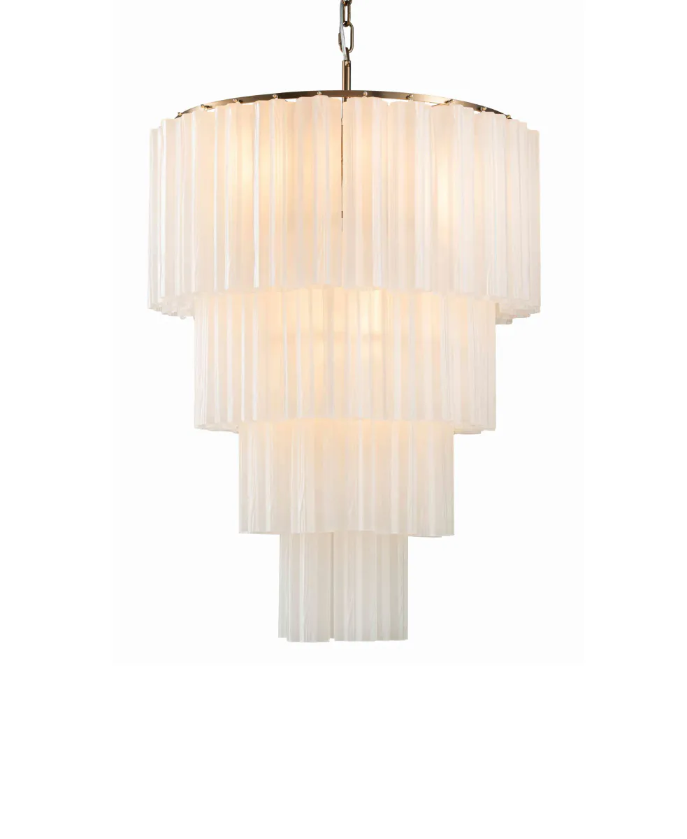 Taklampe Marbella Ø66cm H87cm cm 12 lys Frost white / Bronze 