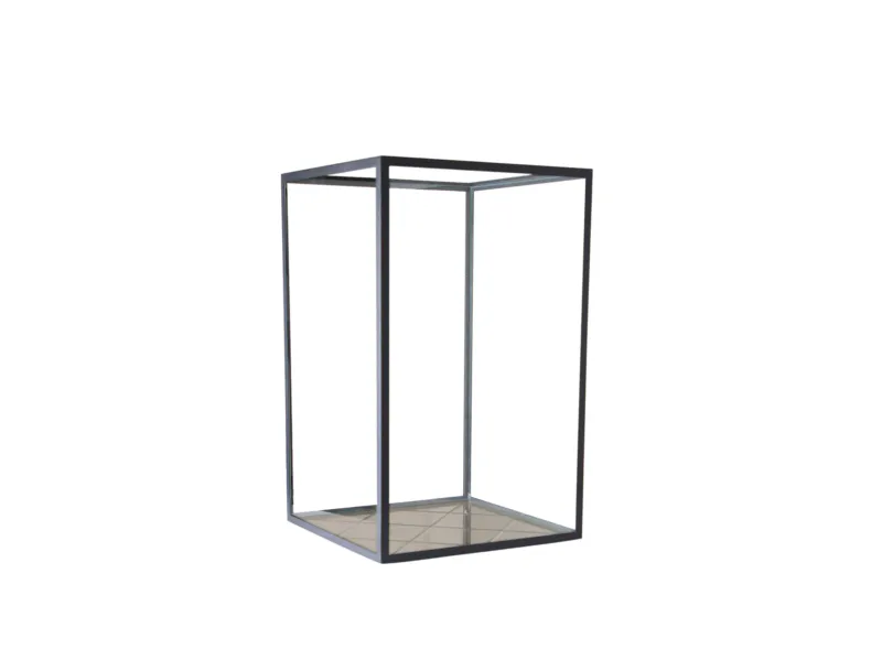 Harlequin Lantern - Bronze Mirror, Black Frame Medium (25*25*40)