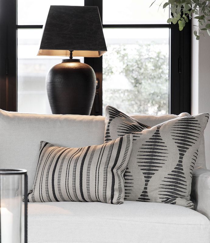 KENZO LINEN/BLACK putetrekk i 50x50