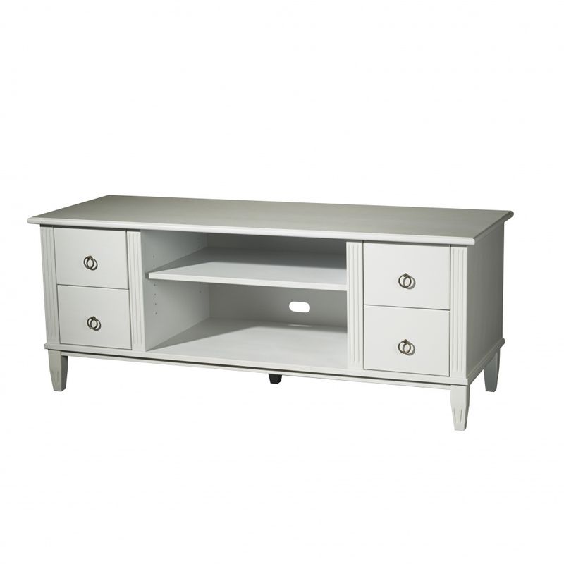 Stockholm TV benk whitewash 150x 41 x 60h 