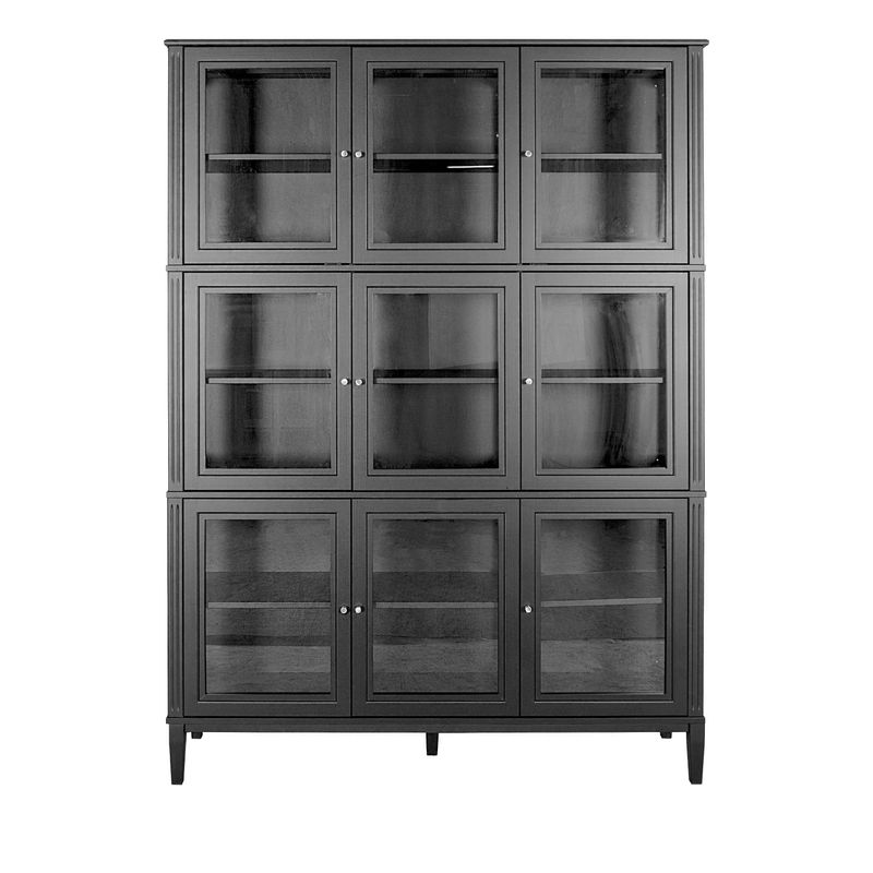  Stockholm 2.0 black  Vitrineskap 141x37dx192h