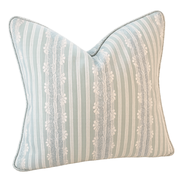 Hovedbilde Putetrekk i stoffet Silvano Stripe col Celadon i ...