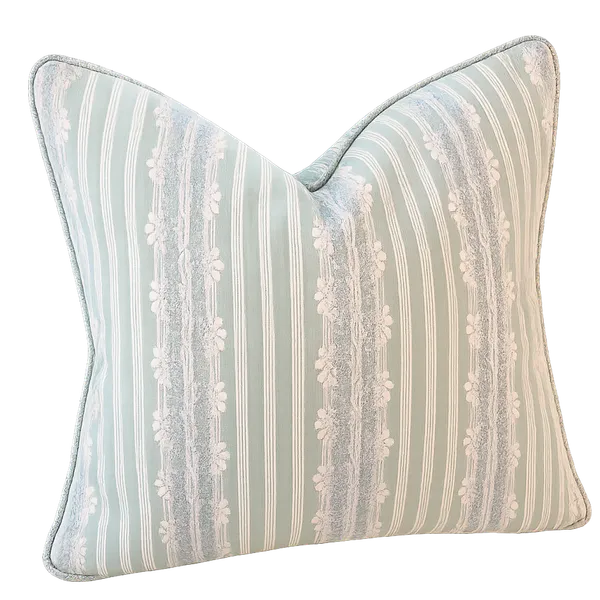 Hovedbilde Putetrekk i stoffet Silvano Stripe col Celadon i ...