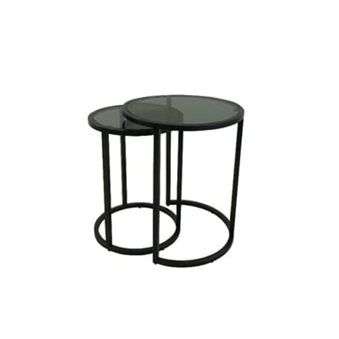 Hovedbilde Settbord Richmond sett av 2 bord sort metall / ...