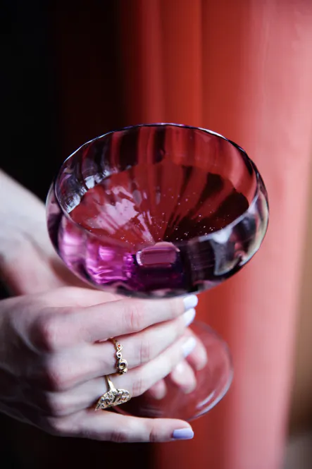 Hovedbilde Champagne glass pink plum 