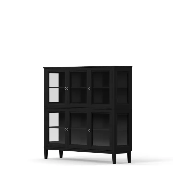 Hovedbilde Stockholm Vitrineskap  141x37dx134h black  ...