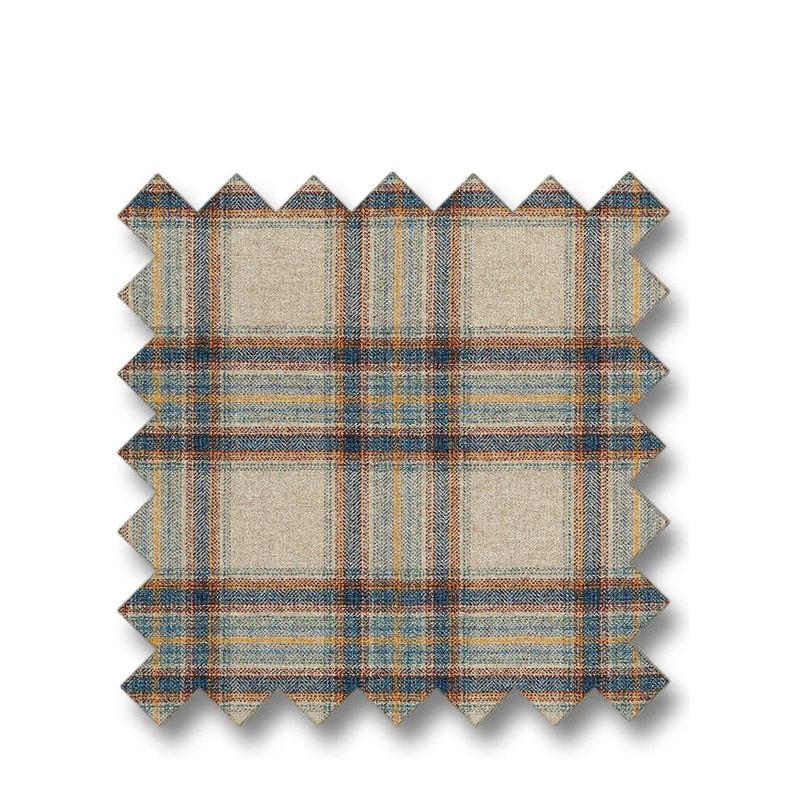 GLENSDALE CHECK denim  ullstoff metervare fra Artwood