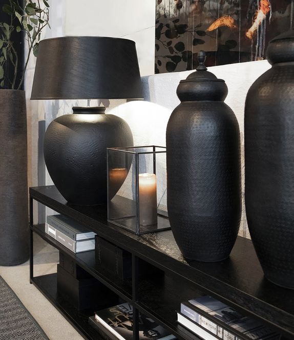 Hovedbilde Konsollbord MASON   Antique grey. Ekfanér. Svart ...