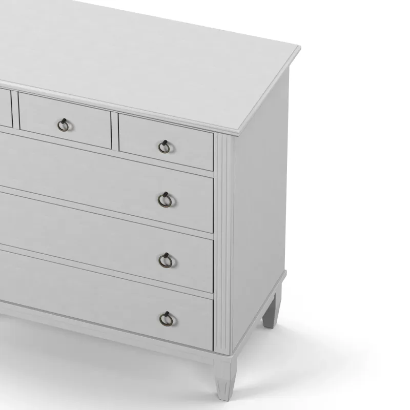 Stockholm kommode whitewash 524AWW 102W x 48D x 93H
