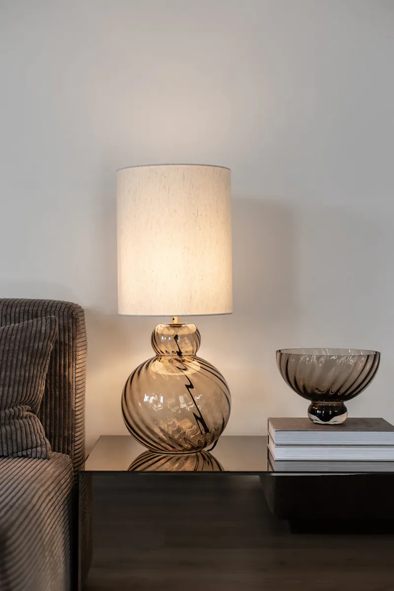 Lily Table Lamp Swirl Brown 2133